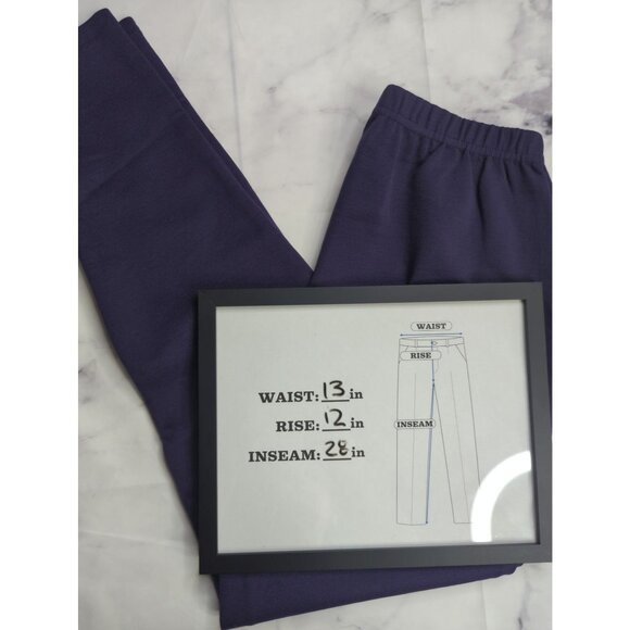 Vintage QVC Fashion Formulas Size S Womens Purple Elastic Waist Pull On Pants - Picture 3 of 6